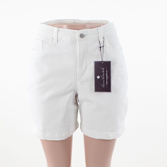 Gloria Vanderbilt Amanda High-Rise Shorts in Vintage White - Picture 2 of 5